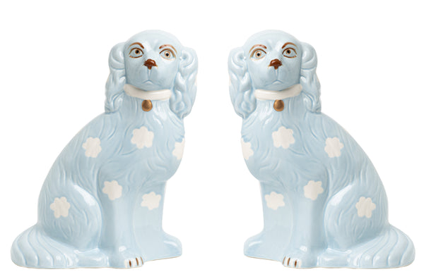 Safavieh Pale Blue Staffordshire Dogs