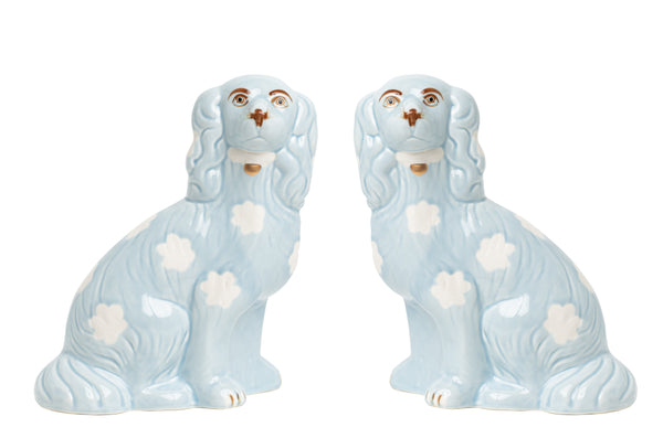 safavieh Pale Blue Staffordshire Dogs
