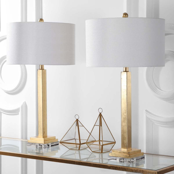 Safavieh Safavieh Perri 30 Inch H Crystal Base Table Lamp - Gold / Off White (Set Of 2)