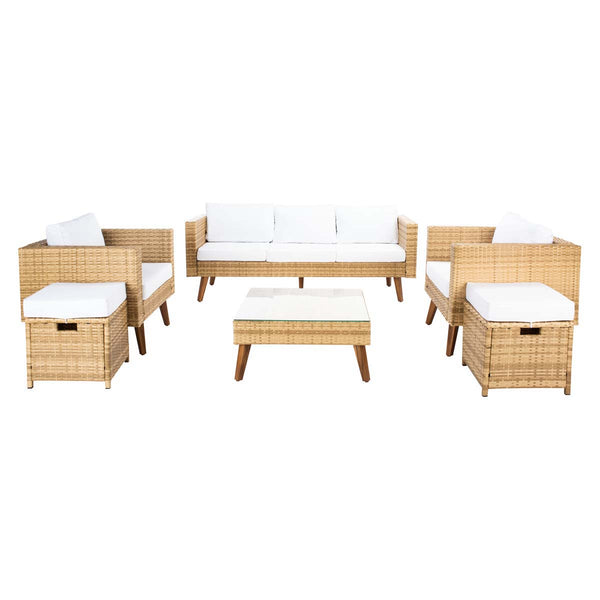 safavieh Safavieh Presla 6 Pc Living Set - Natural / White