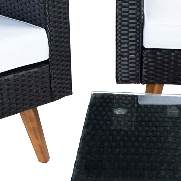 Safavieh Safavieh Presla 6 Piece Living Set - Black / White
