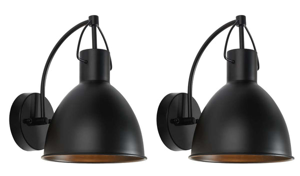 Safavieh Safavieh Priestly Outdoor Wall Sconce - Black (Set Of 2)