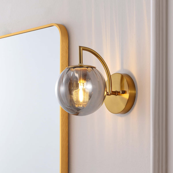 Safavieh Safavieh Psylla 9.25 Inch Wall Sconce (Set Of 2) - Smoke Grey / Brass