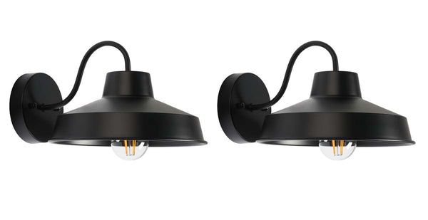 safavieh Safavieh Quarry Outdoor Wall Sconce - Black (Set of 2)