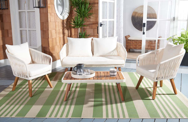 Safavieh Safavieh Ransin 4Pc Living Set - Beige/Beige/Natural Legs