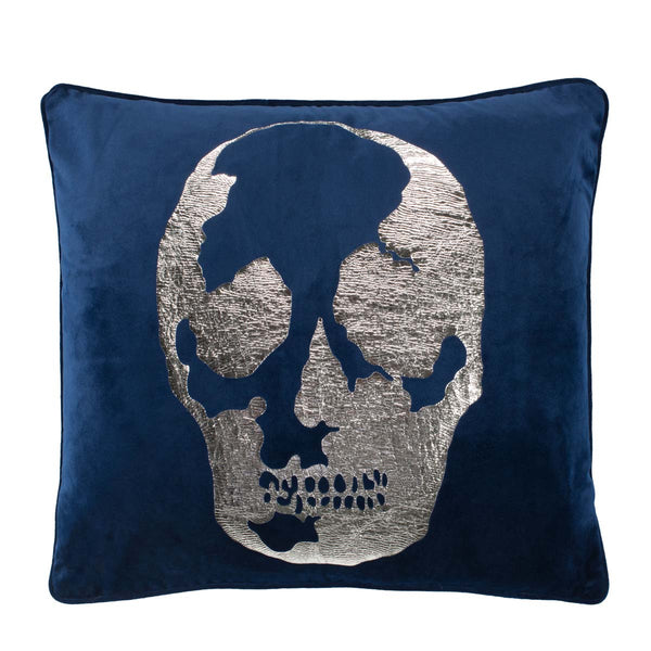 safavieh Safavieh Rayen Skull Pillow - Dark Blue/Silver