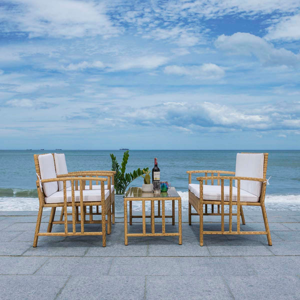 Safavieh Safavieh Reslor 4 Pc Living Set - Natural / White