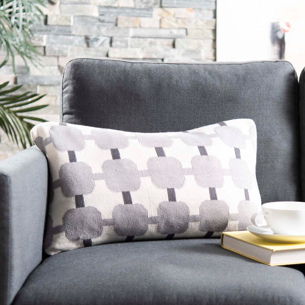 Safavieh Safavieh Retro Square Pillow - Light Grey/Dark Grey