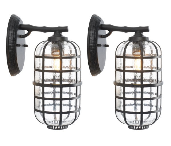 Safavieh Safavieh Rigel Outdoor Wall Sconce - Black (Set Of 2)