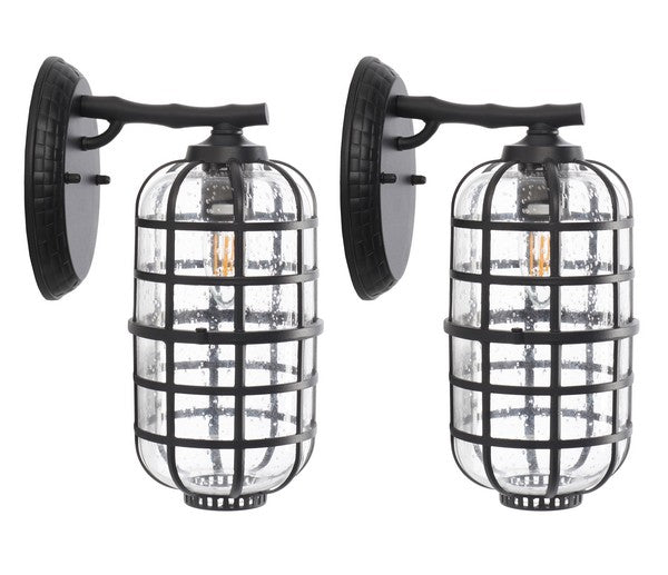 safavieh Safavieh Rigel Outdoor Wall Sconce - Black (Set of 2)