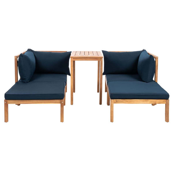 safavieh Safavieh Ronson 5 Piece Sectional Set - Navy / Natural