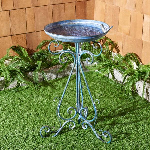 Safavieh Safavieh Ashlan Bird Bath - Mossy Blue