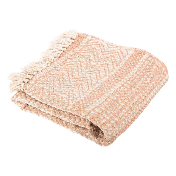safavieh Safavieh Becks Fringe Throw - Beige/Copper