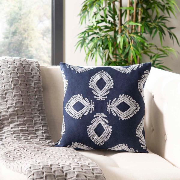 Safavieh Safavieh Blossom Pillow - Navy/Periwinkle