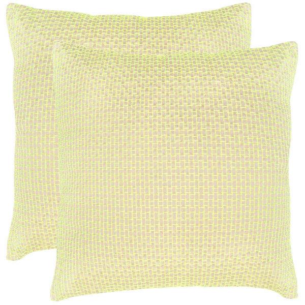 Safavieh Safavieh Box Stitch Pillow Neon Citris