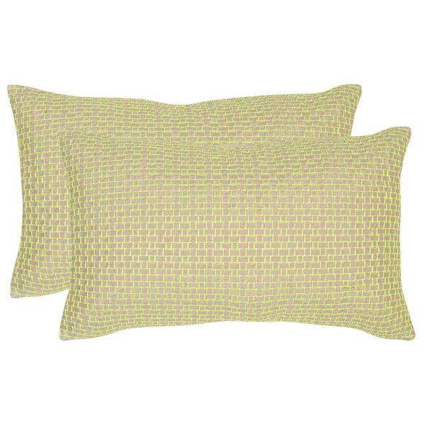 safavieh Safavieh Box Stitch Pillow Neon Citris
