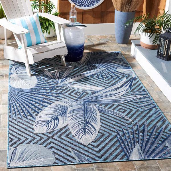 Safavieh Safavieh Cabana Rug CBN447K - Aqua / Navy