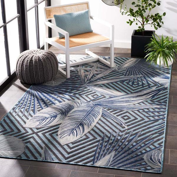 safavieh Safavieh Cabana Rug CBN447K - Aqua / Navy