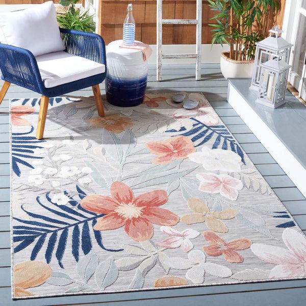 Safavieh Safavieh Cabana Rug CBN454G - Grey / Rust