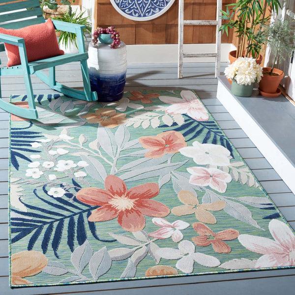 Safavieh Safavieh Cabana Rug CBN454Y - Green / Rust
