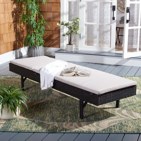 Safavieh Safavieh Cam Sunlounger - Black / Light Grey