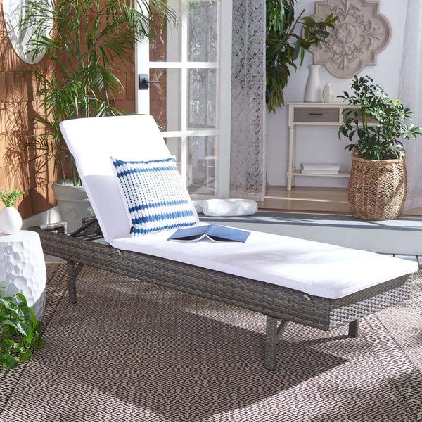 Safavieh Safavieh Cam Sunlounger - Grey Brown / White