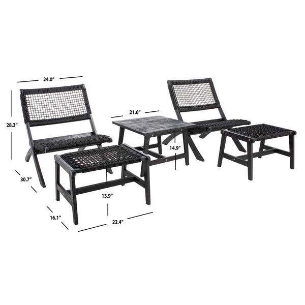 Safavieh Safavieh Casella Living Set - Black / Black