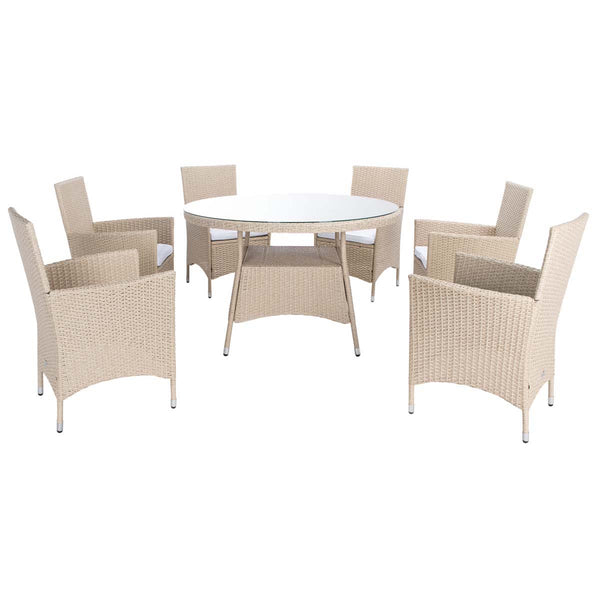 safavieh Safavieh Challe Dining Set - Beige / White