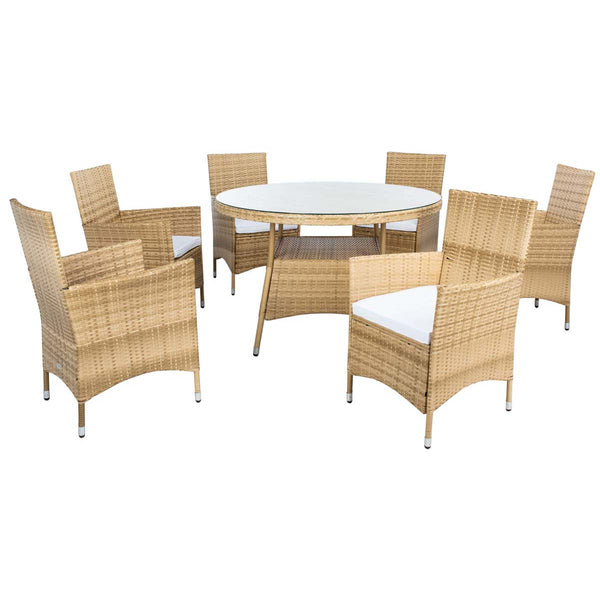 Safavieh Safavieh Challe Dining Set - Natural / White