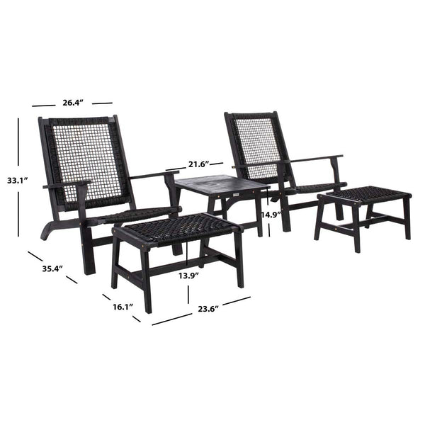 Safavieh Safavieh Chantelle Living Set - Black / Black