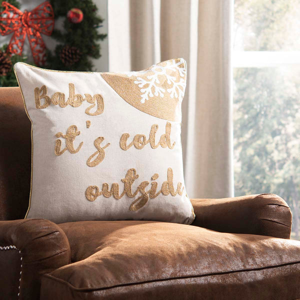 Safavieh Safavieh Cold Outside Pillow - Beige/Gold