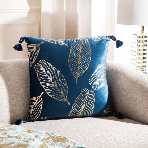 Safavieh Safavieh Darlia Pillow - Dark Blue/Gold