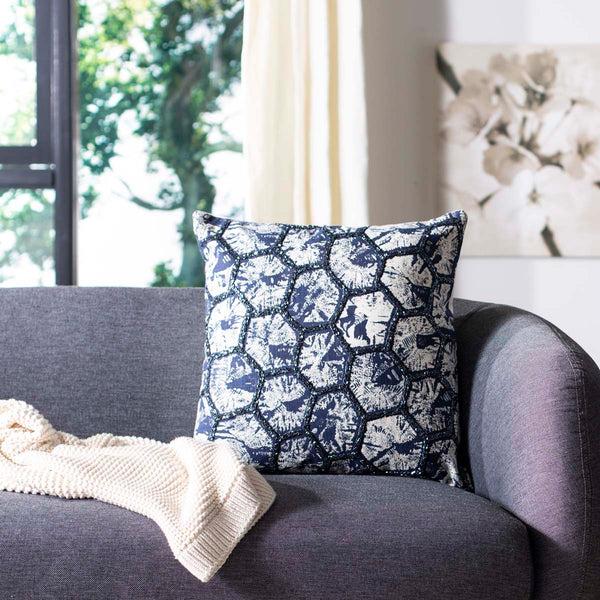 Safavieh Safavieh Delra Pillow - Navy/White