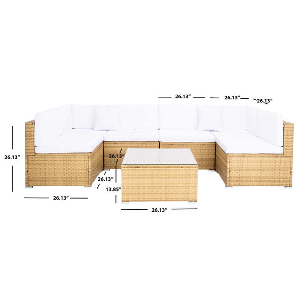 Safavieh Safavieh Diona Living Set - Natural / White