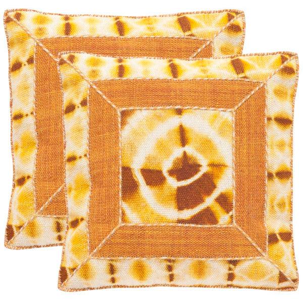 safavieh Safavieh Dip Dye Patch Pillow Tumeric