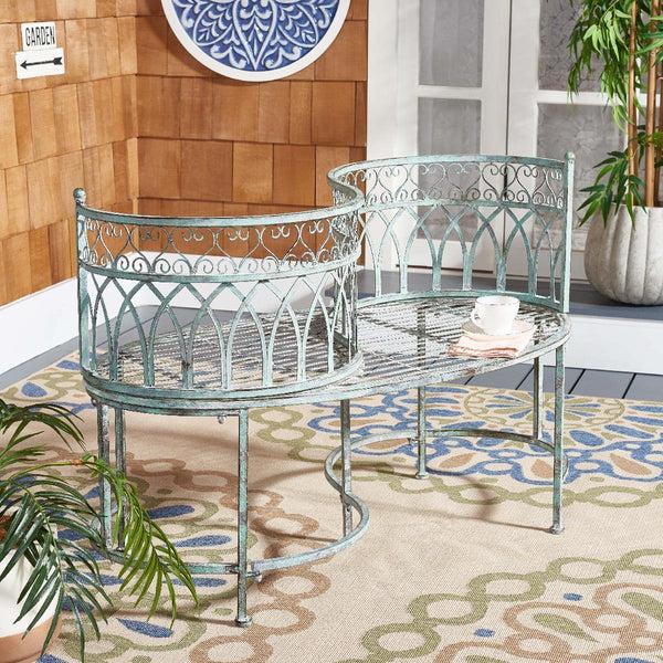Safavieh Safavieh Lara Kissing Bench - Antique Green