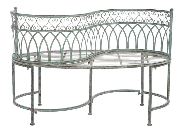 safavieh Safavieh Lara Kissing Bench - Antique Green