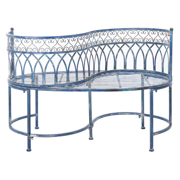 safavieh Safavieh Lara Kissing Bench - Mossy Blue