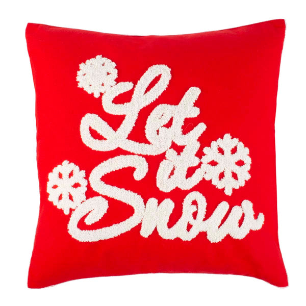 safavieh Safavieh Let It Snow Pillow - Red/White