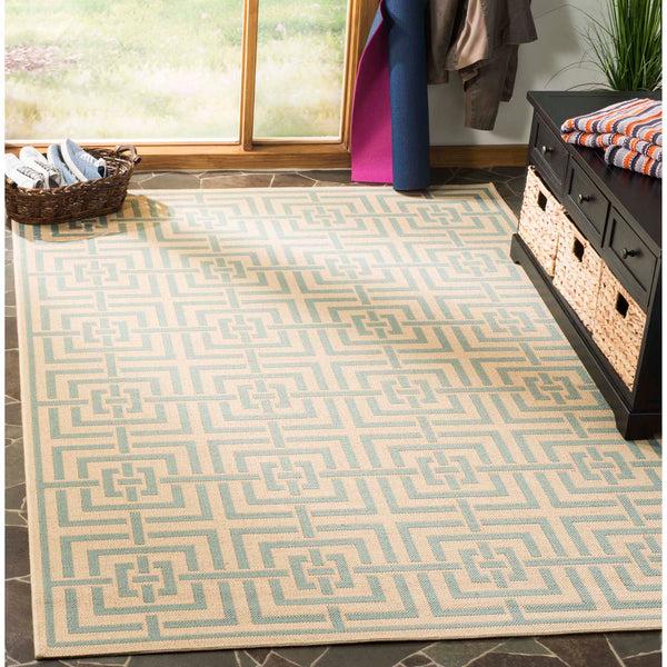 safavieh Safavieh Linden Rug LND128L - Cream / Aqua