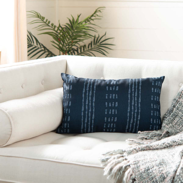 safavieh Safavieh Madelyn Pillow - Deep Blue/White