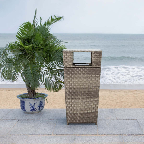 Safavieh Safavieh Mazeli Trash Bin - Grey Brown
