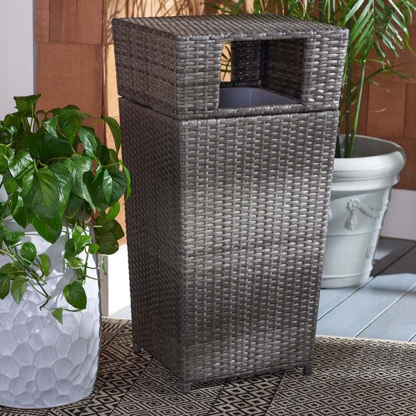 safavieh Safavieh Mazeli Trash Bin - Grey Brown