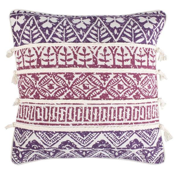 safavieh Safavieh Mela Pillow - Purple/Beige