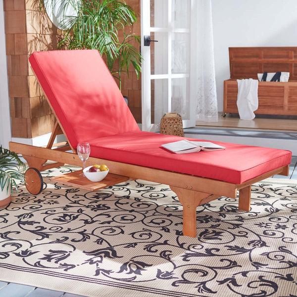 Safavieh Safavieh Newport Lounge Chair - Natural / Red
