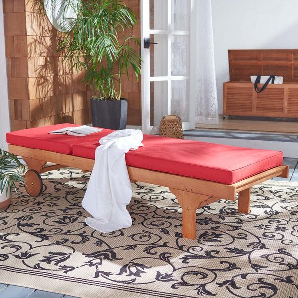 Safavieh Safavieh Newport Lounge Chair - Natural / Red