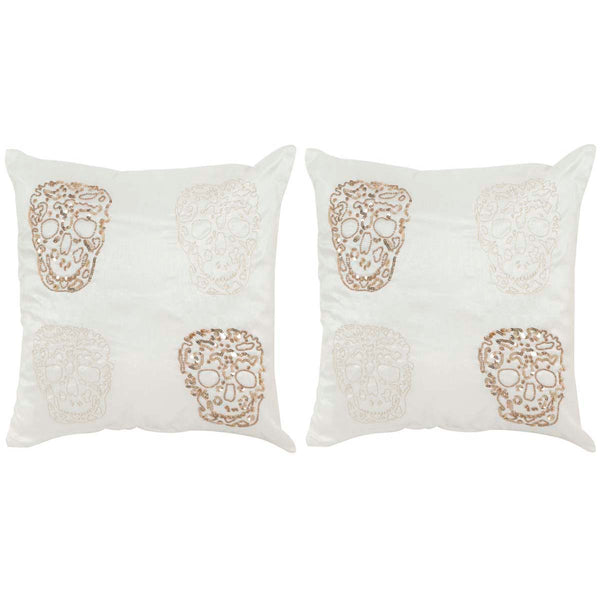 Safavieh Safavieh Quatre Skull Pillow - Gold