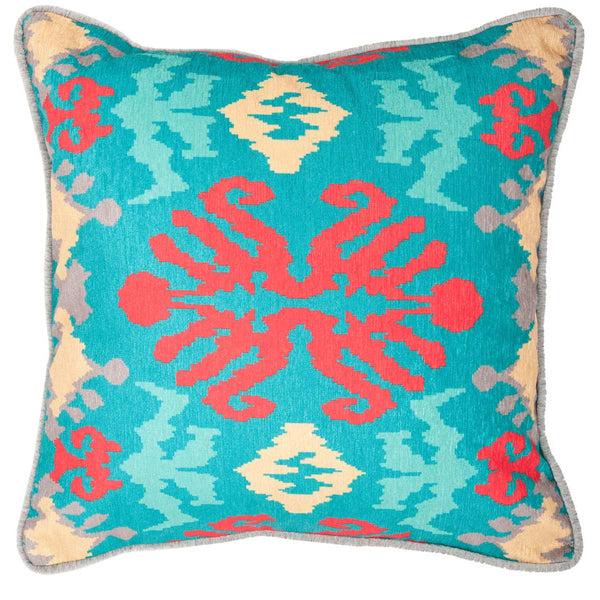 Safavieh Safavieh Rye Pillow Aqua Red