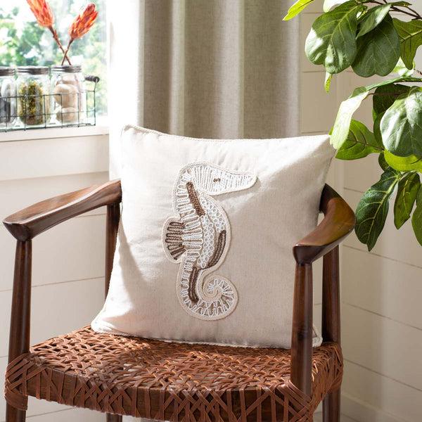 Safavieh Safavieh Sanden Seahorse Pillow - Natural