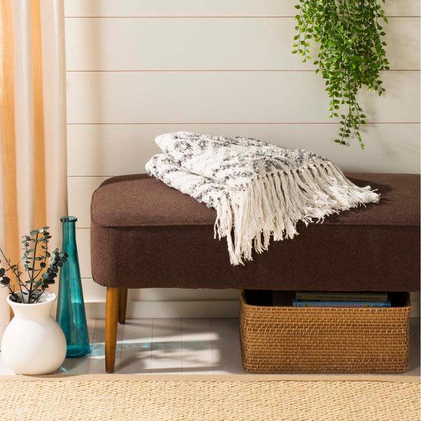 Safavieh Safavieh Santi Fringe Throw - Grey/White